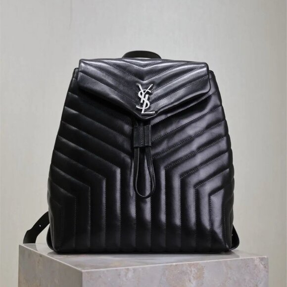SAINT LAURENT YSL leather school bag backpack - Picture 1 of 9